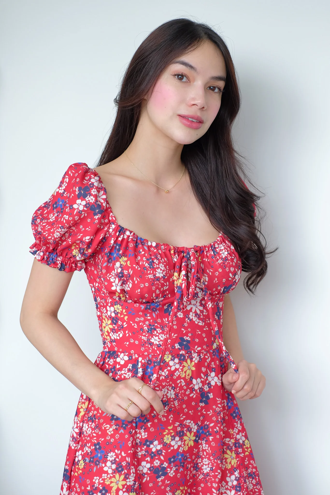 Camilla midi dress - red floral - Image 5