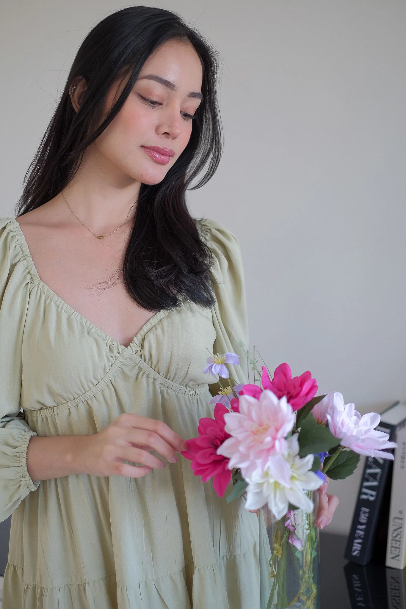 Caroline baby doll dress - apple green - Image 4