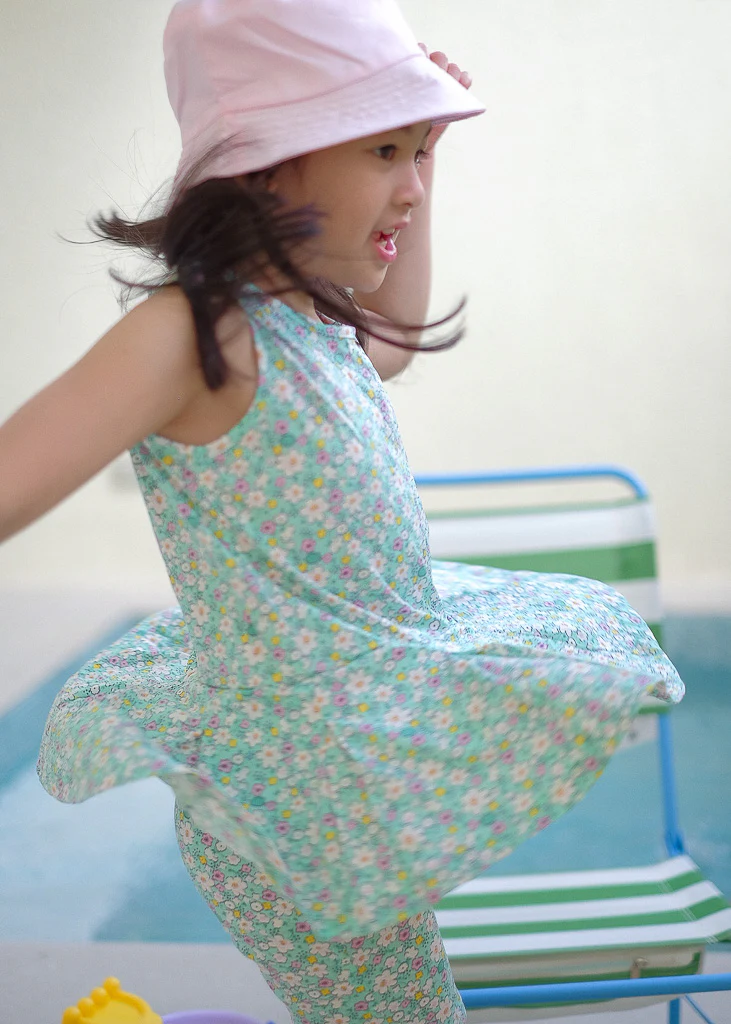 Playful Rays Set - sea green floral - Image 7