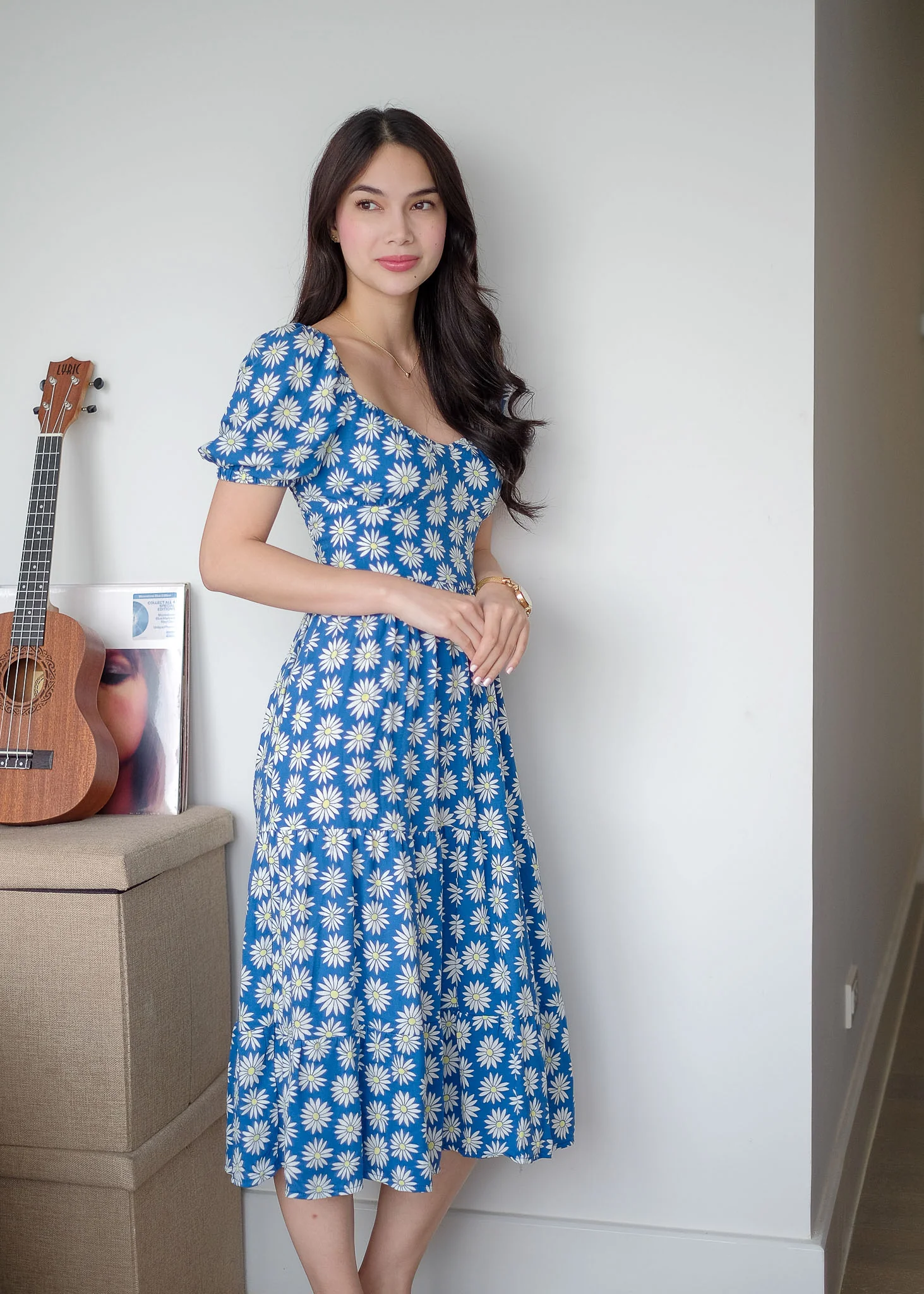 Dakota Midi Dress - daisy blue - Image 2