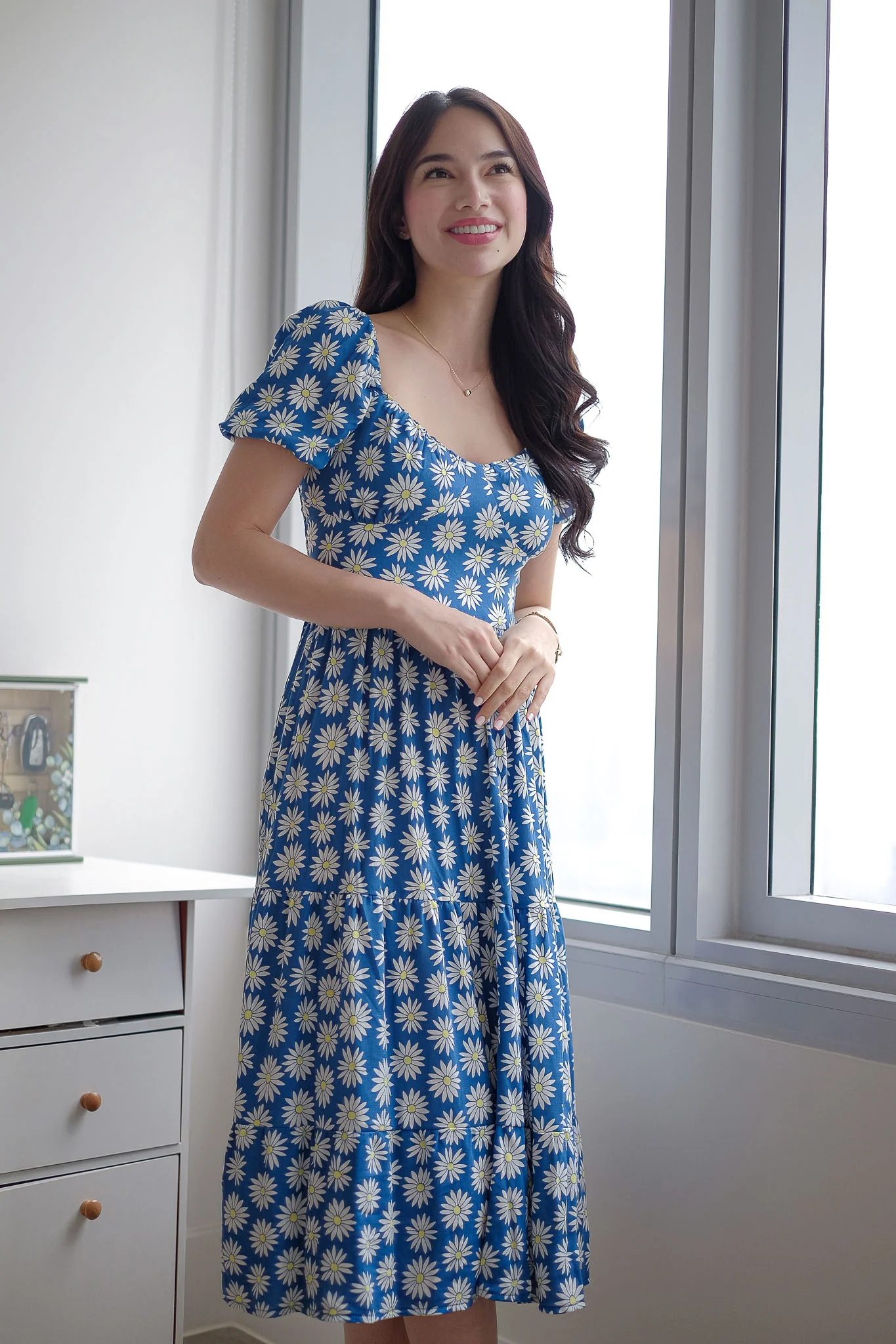 Dakota Midi Dress - daisy blue - Image 3