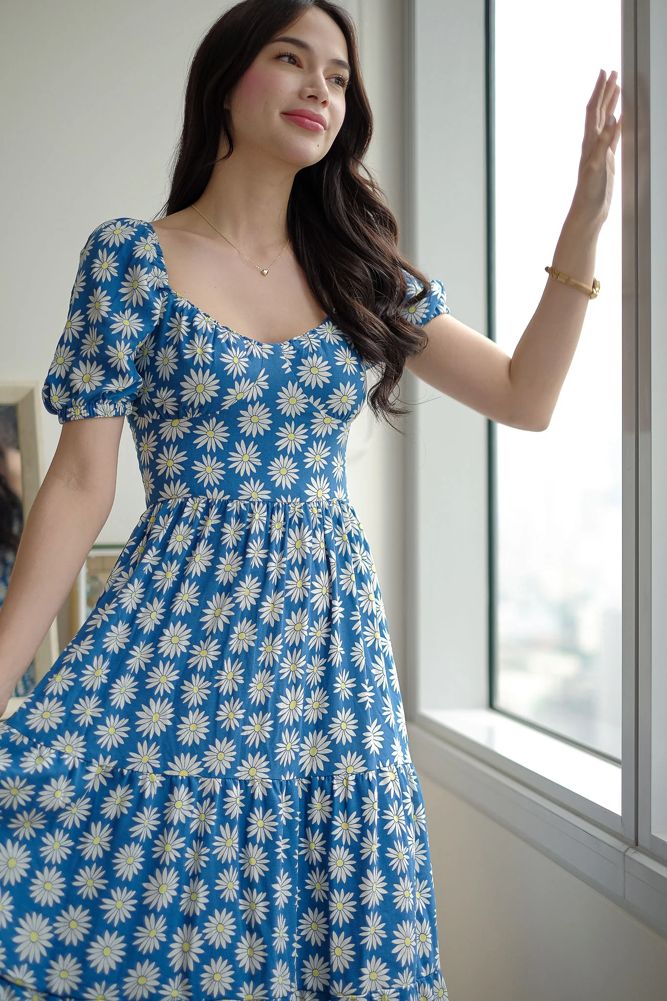 Dakota Midi Dress - daisy blue - Image 4