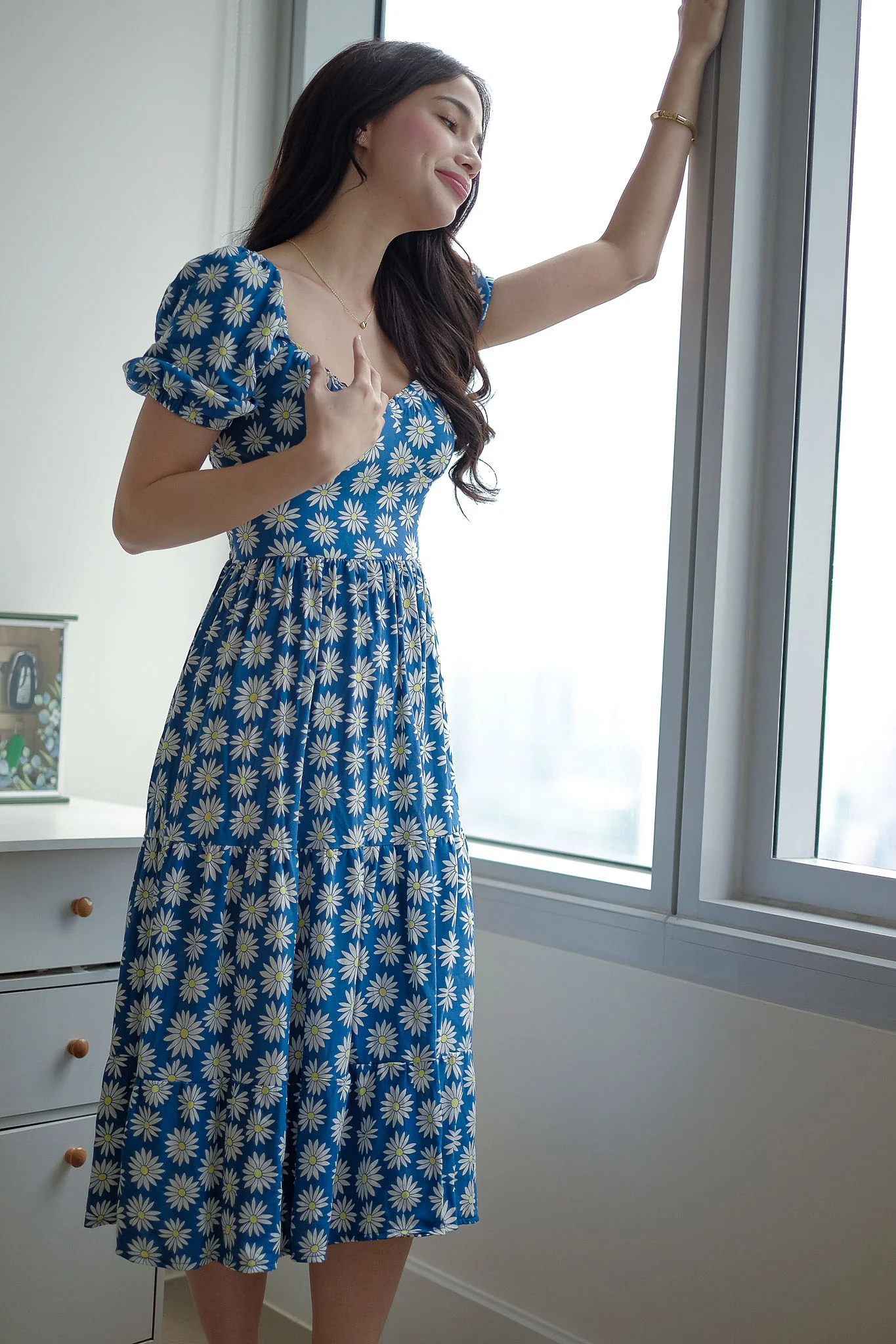 Dakota Midi Dress - daisy blue - Image 5