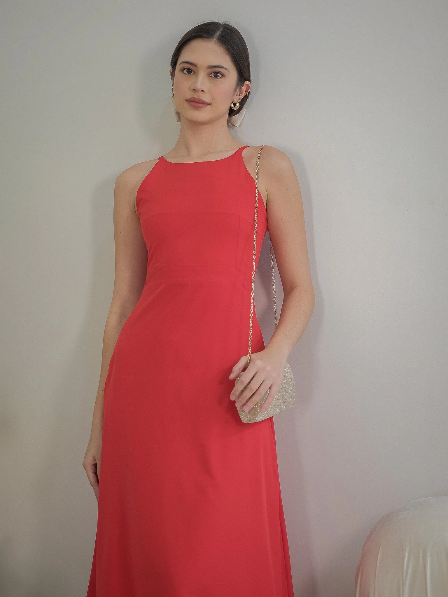 Elora Midi dress - scarlet red - Image 5