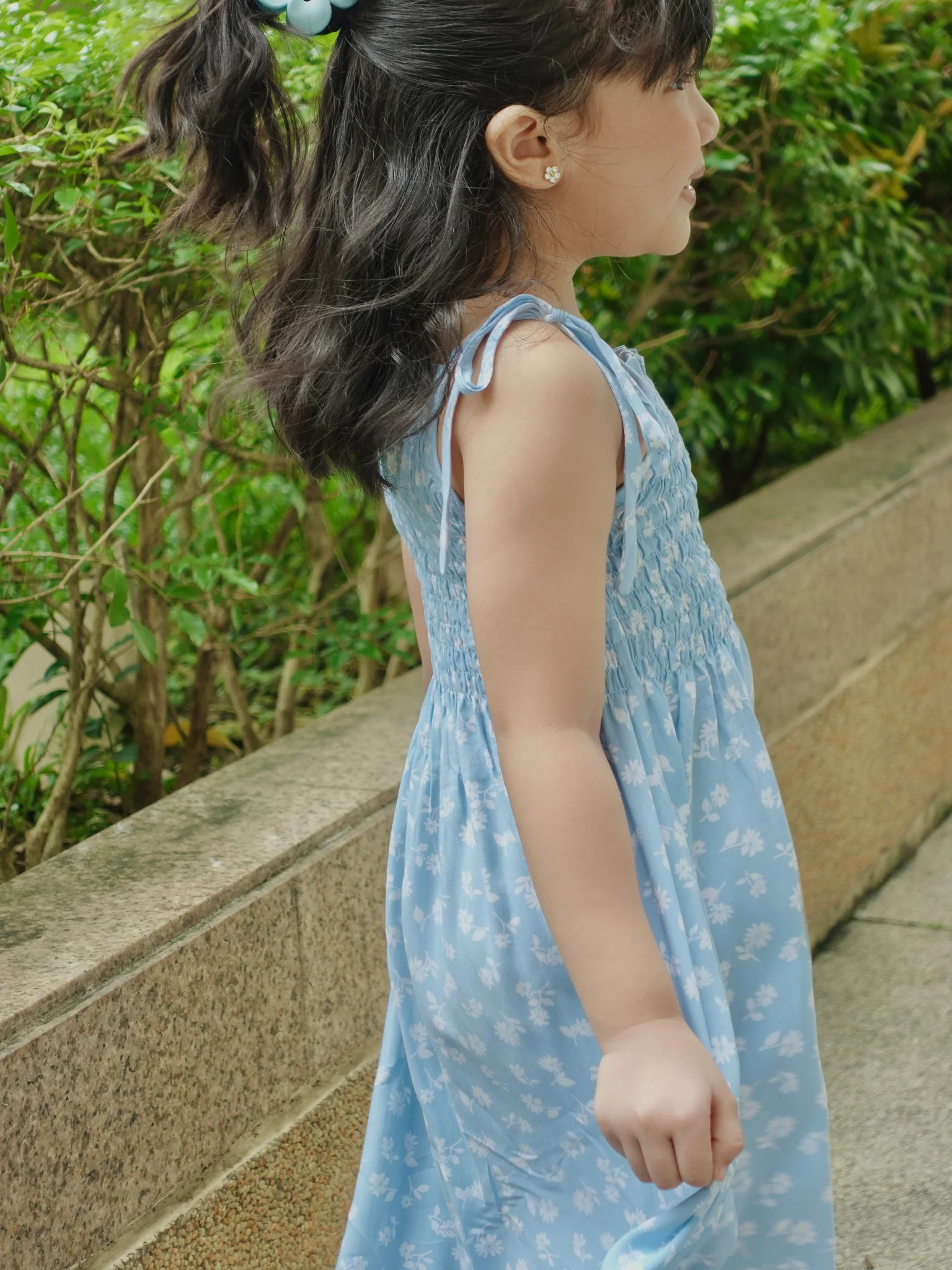 Loreen kid dress - blue floral - Image 5