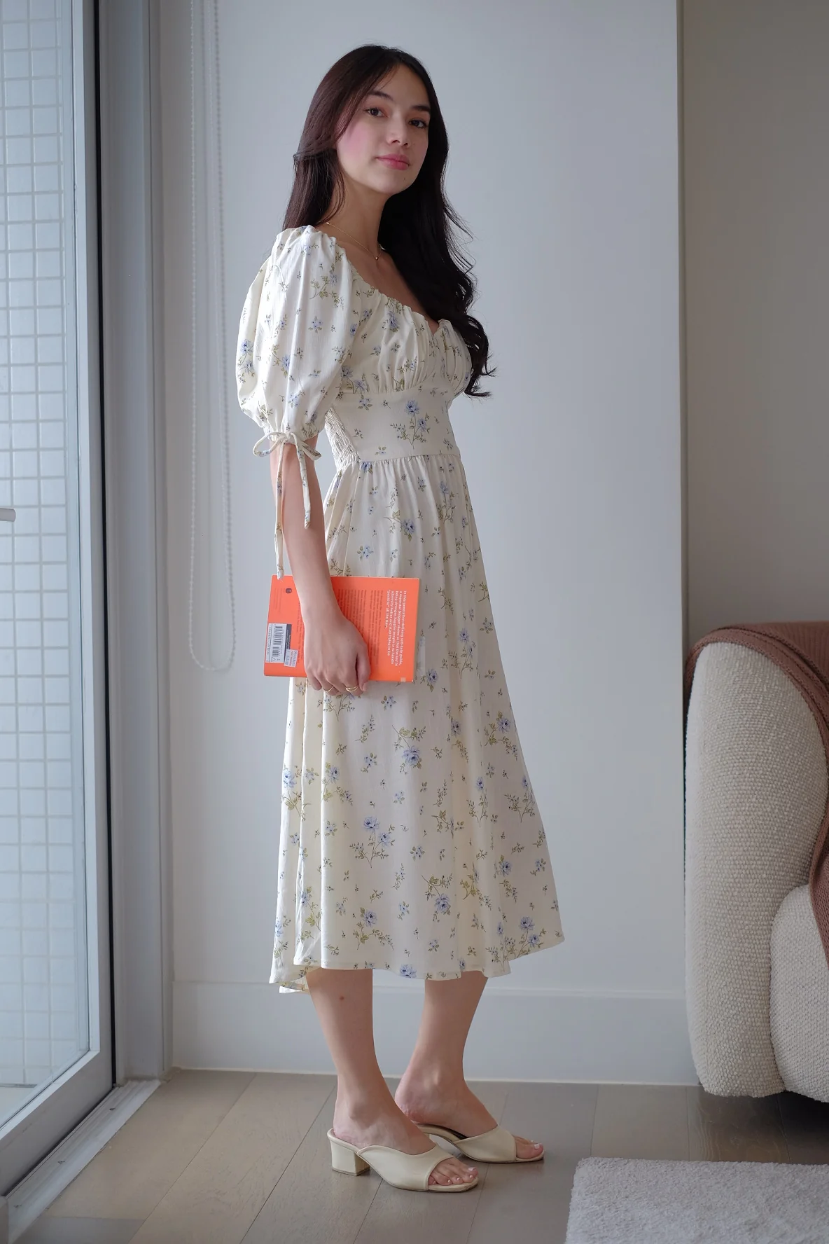 Percy midi dress - white floral - Image 2