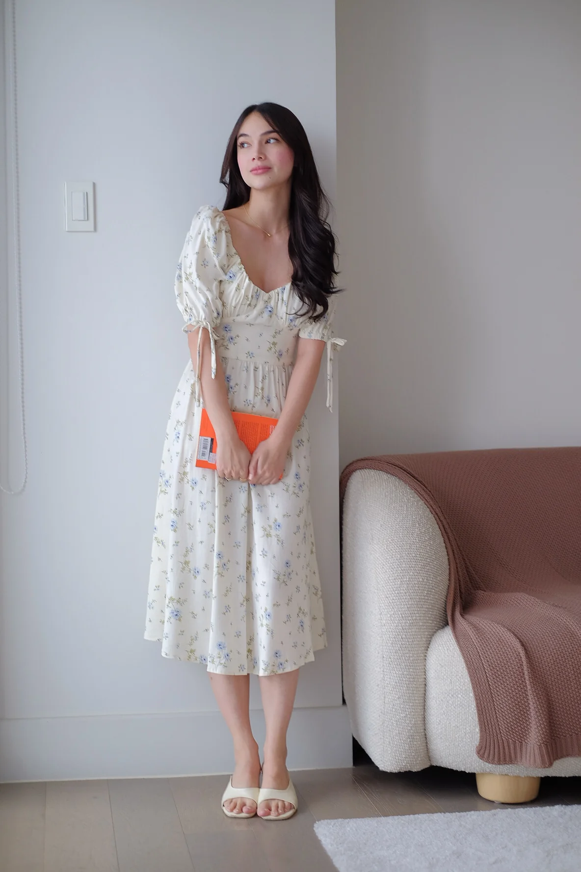 Percy midi dress - white floral - Image 3