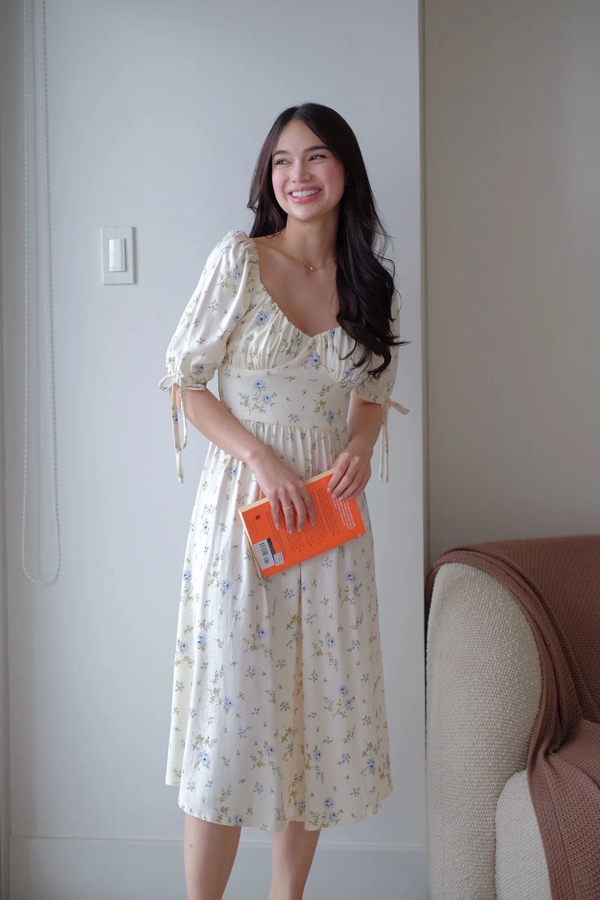 Percy midi dress - white floral - Image 4