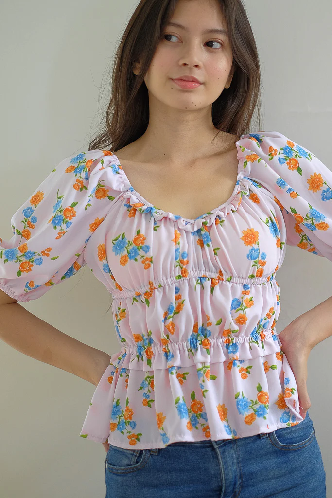 Tancy top - pastel lilac floral - Image 4