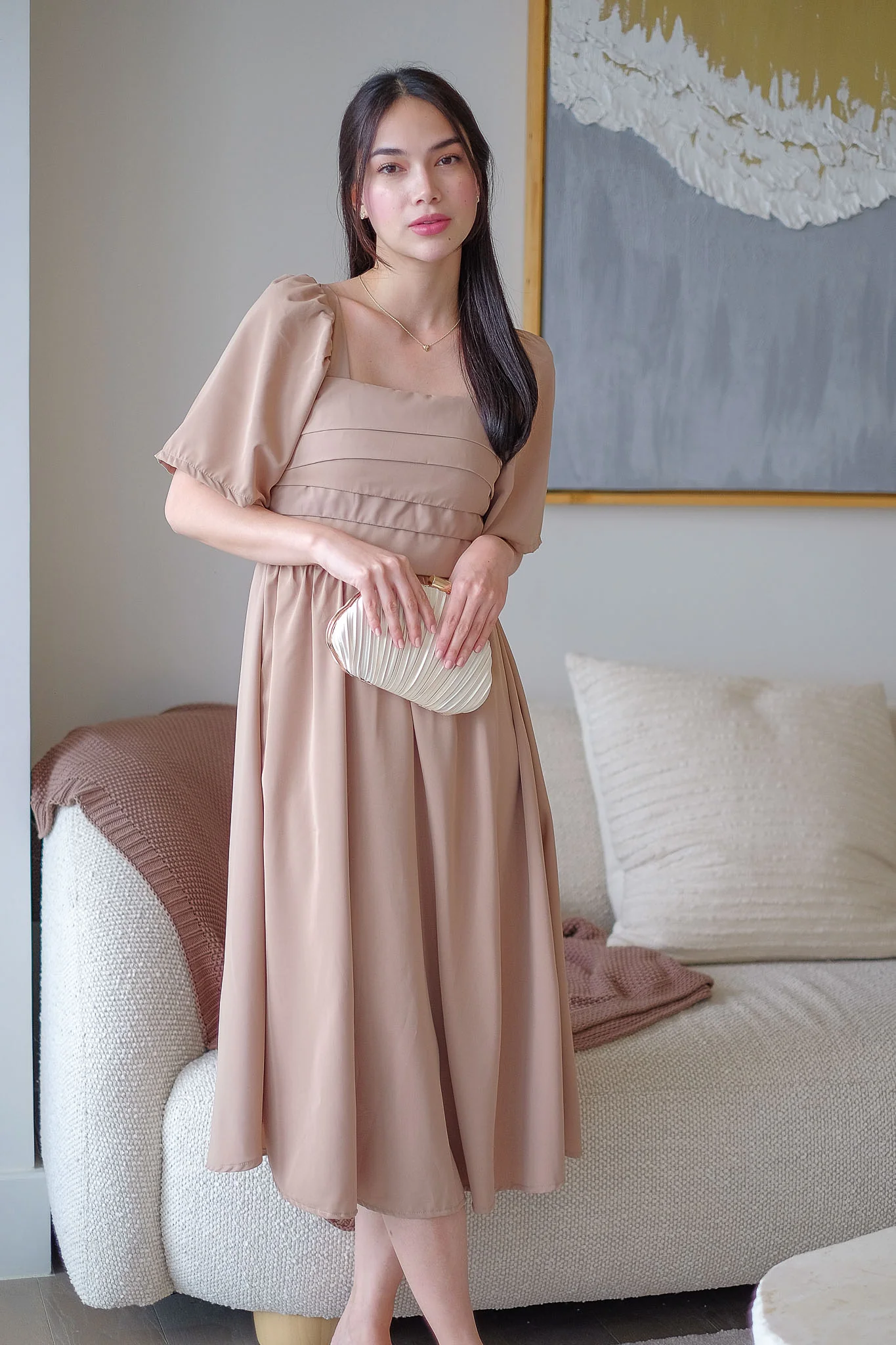 The Dani midi dress - nude beige - Image 5