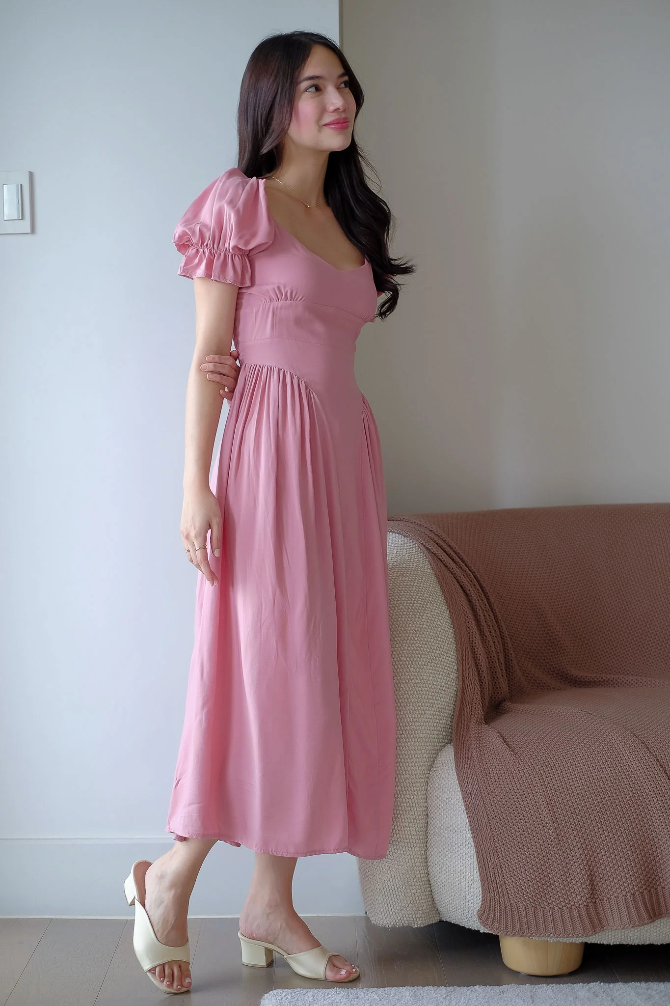 The Emma Midi dress - Rose Pink - Image 5