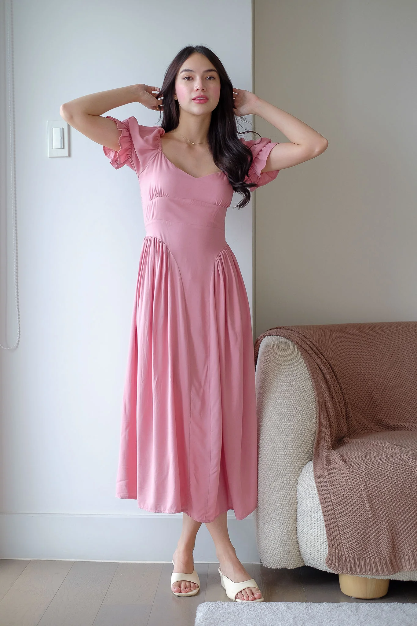 The Emma Midi dress - Rose Pink - Image 6