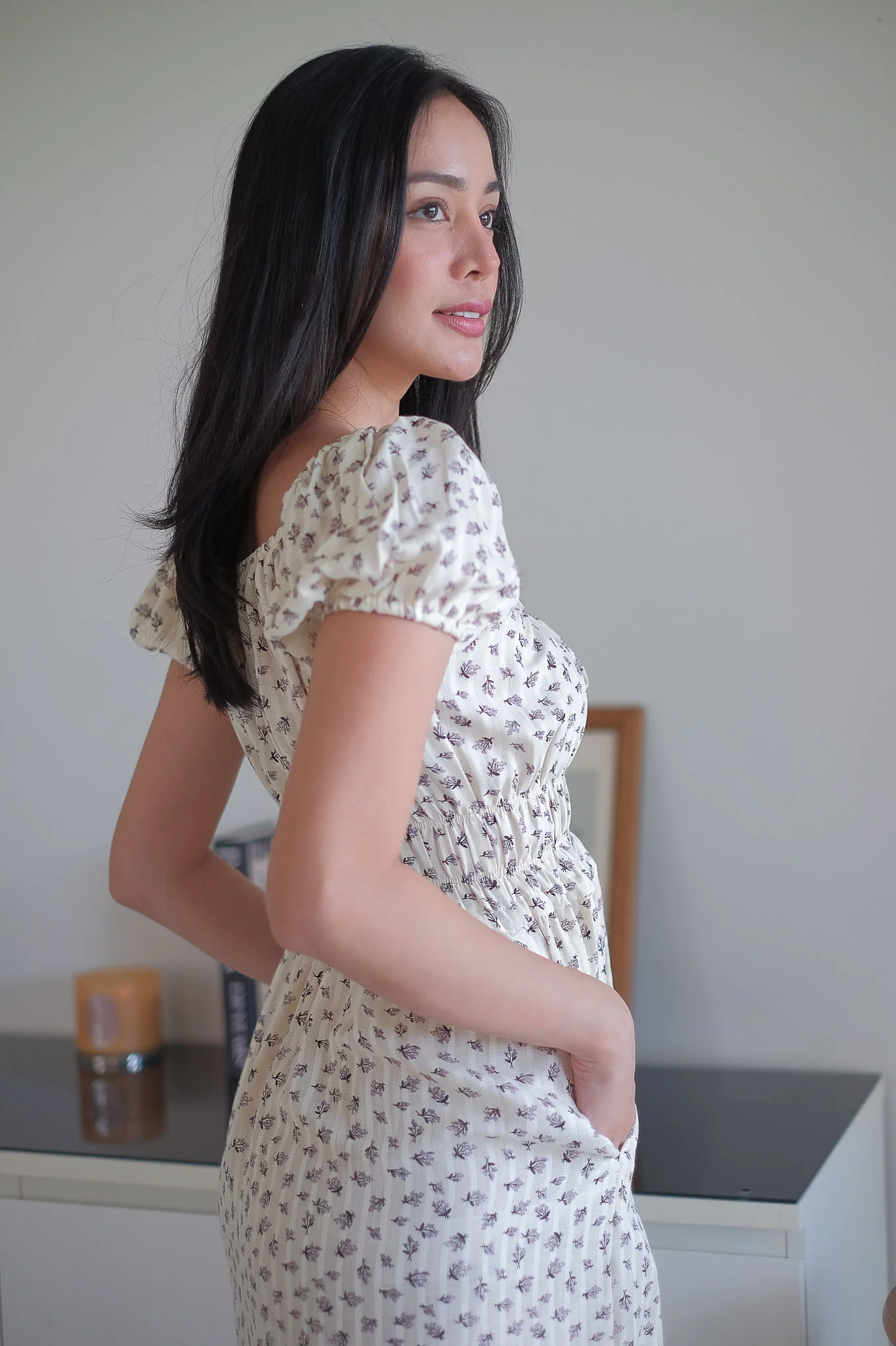 The Leilani midi dress - micro floral print - Image 3