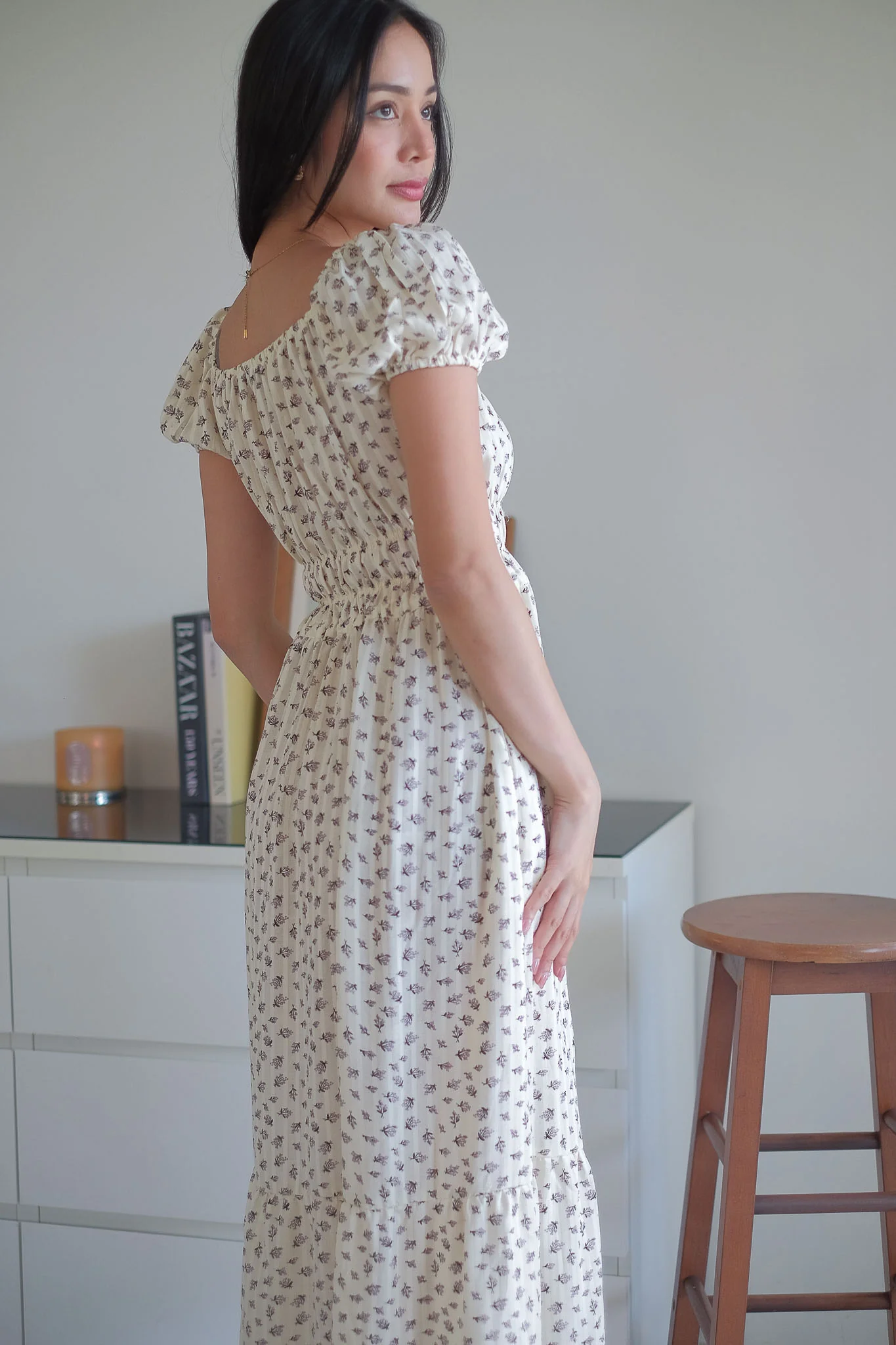The Leilani midi dress - micro floral print - Image 5