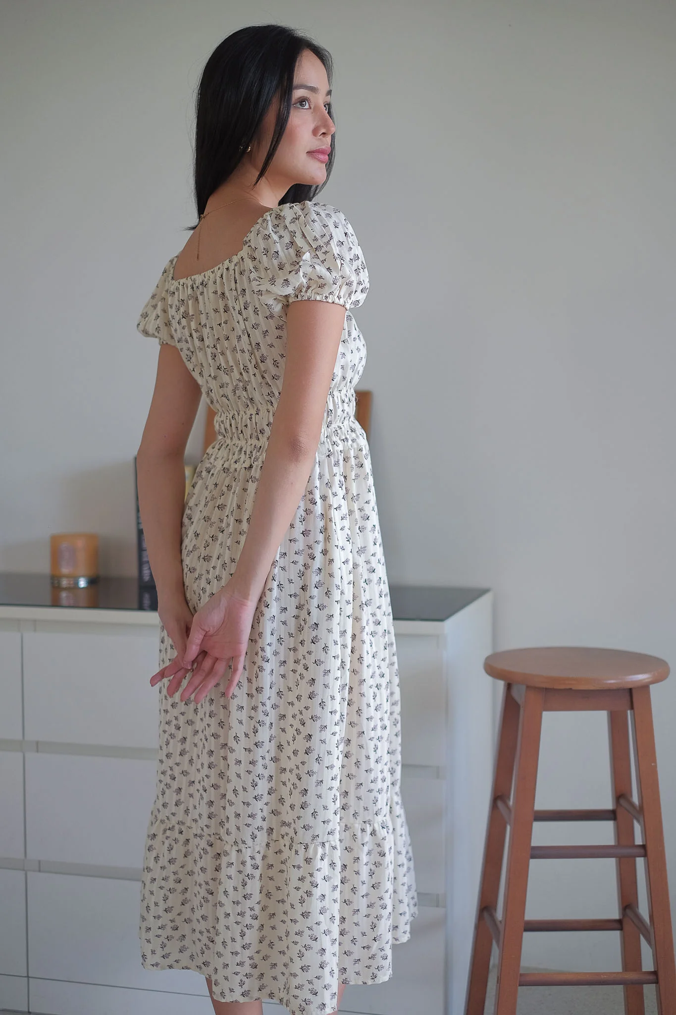 The Leilani midi dress - micro floral print - Image 6