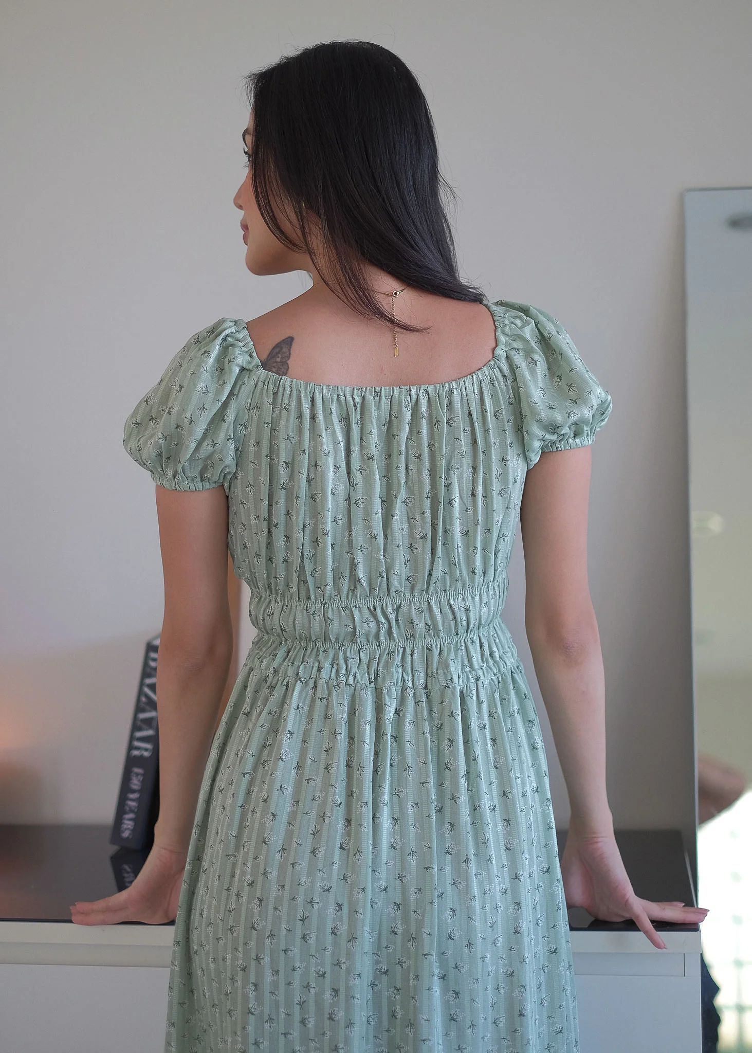 The Leilani midi dress -  sage floral - Image 5