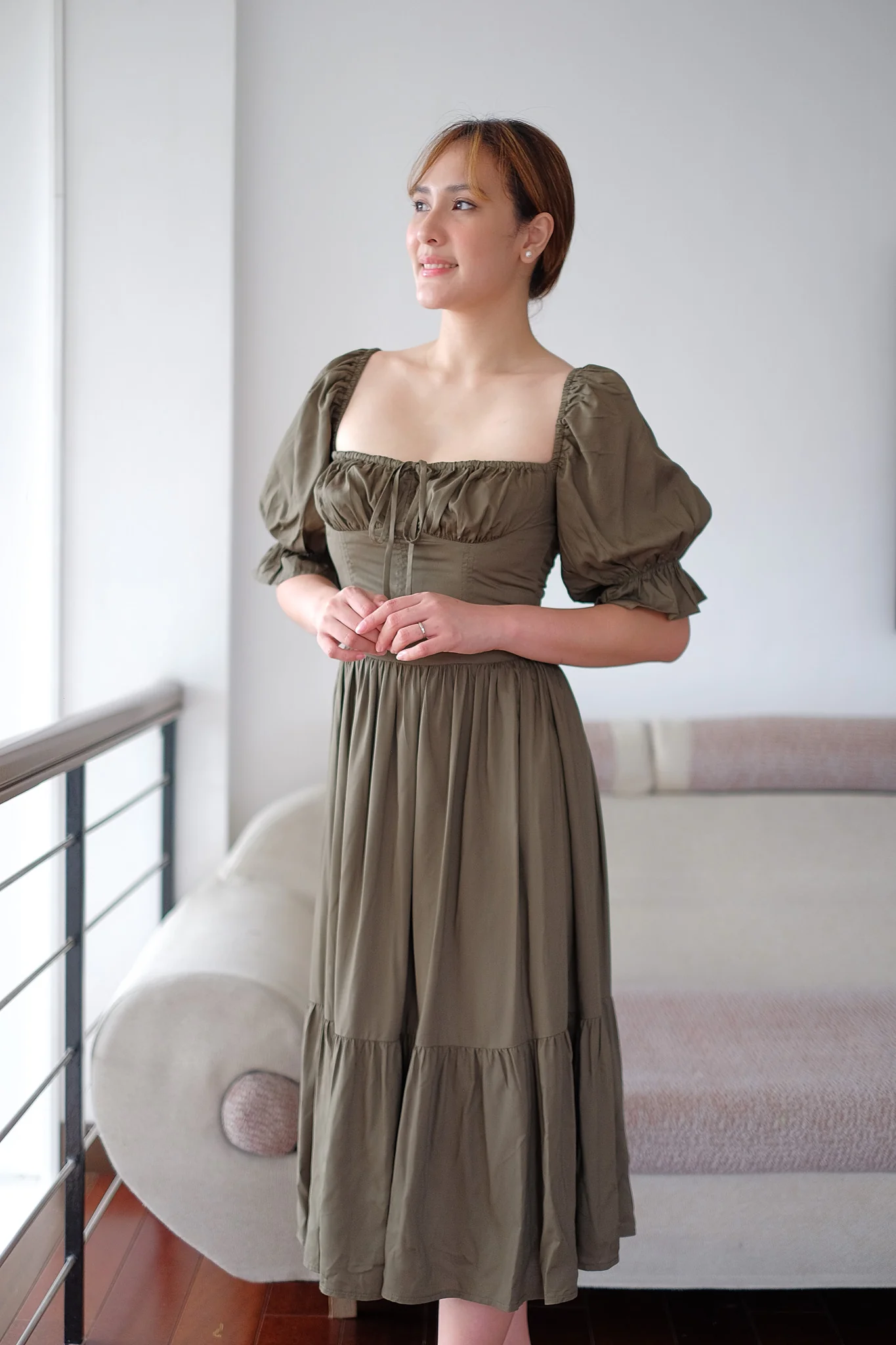 The Sofia midi dress - Fern green - Image 3